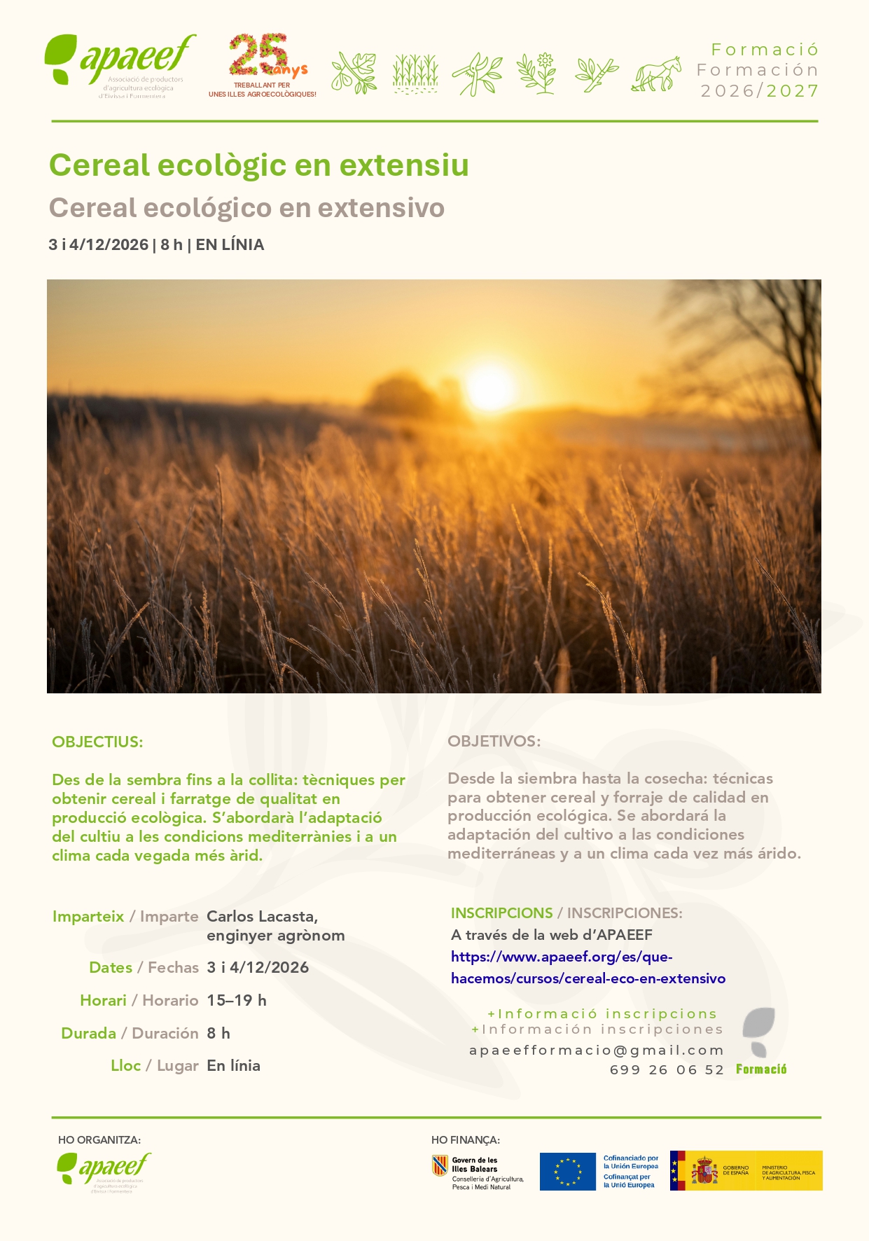 CEREAL ECO EN EXTENSIU (EN LINIA)
